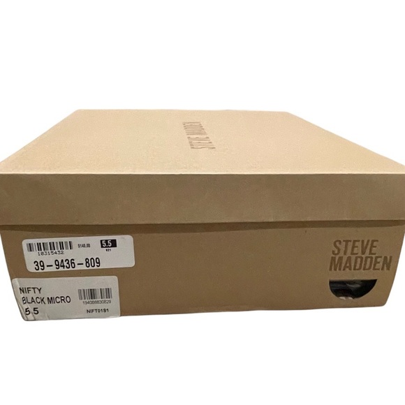 NEW IN BOX! Steve Madden Black Faux Suede Over The Knee Nifty Heeled Boo… - Picture 13 of 16